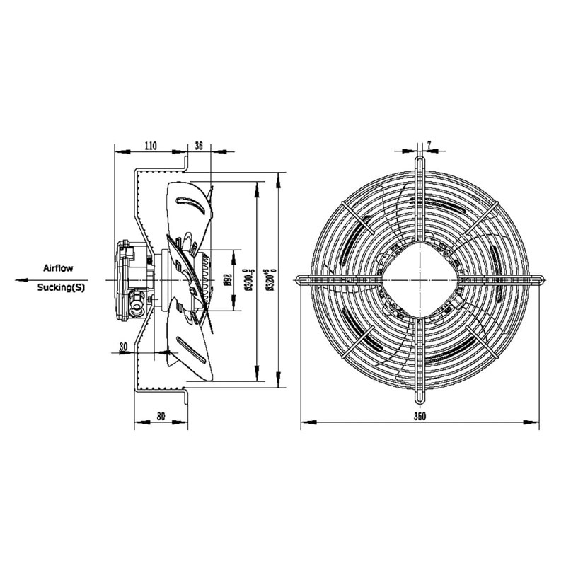 外轉子軸流風扇系列 (110V & 220V-460V 馬達)